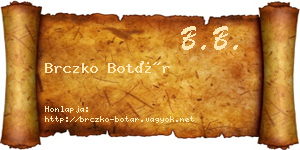 Brczko Botár névjegykártya